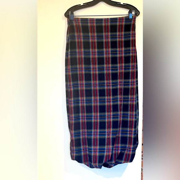 ZARA plaid midi skirt size extra small - Picture 2 of 10